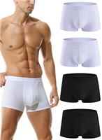 Hoerev Pack of 4 Mens Super Soft And Comfortable Fiber Trunks Underwear