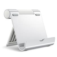 JETech Tablet Stand, Adjustable Portable Desktop Holder, Foldable Dock for iPad/iPad Pro/Air/Mini, Galaxy Tab A8/A7 Lite/A7/S8/S7, Kindle, Tab/Phones(4-13"), Sliver