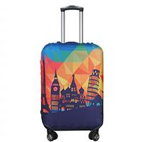 Explore Land Travel Luggage Cover Suitcase Protector Fits 18-32 Inch Luggage (Gyrotropic, L)