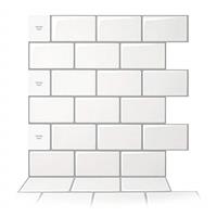 Art3d 10-Sheet Peel and Stick Backsplash Tiles Subway 3D Wall Panels