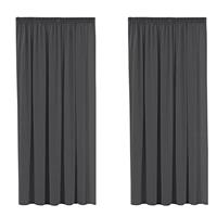 H.Versailtex Solid Blackout Curtains Thermal Insulated Pencil Pleated Window Drapes for Bedroom Energy Saving Noise Reducing for Living Room with Two Free Tiebacks Set of 2 pieces