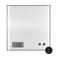 Salter 1036 BKSSDR Digital Kitchen Scale Cooking & Baking Scales for Food Weight, Stainless Steel Weighing Platform, 5KG Capacity, Tare Function, Large LCD Easy Read Display, Measure Liquids, Black