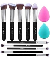 BEAKEY Makeup Brush Set Premium Synthetic Kabuki Foundation Face Powder Blush Eyeshadow Brushes Makeup Brush Kit with Blender Sponge and Brush Egg