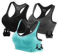 FITTIN Racerback Sports Bra for Women- Padded Seamless Activewear Bras for Yoga Gym Workout Fitness
