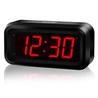 KWANWA Cordless Digital LED Alarm Clock With Big 1.2'' LED Time Display,AA Battery Operated Only,Can Be Placed Anywhere Without A Cumbersome Cord