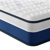 Vesgantti European Single Mattress, 10 Inch Hybrid Mattress with Breathable Memory Foam and Individual Pocket Spring-Medium Firm, 90x200x25cm