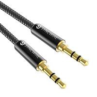 SYNCWIRE Aux Cable 3.5 mm Audio Cable - 3 m Jack Cable for Headphones, Apple iPhone iPod iPad, Echo Dot, Home/Car Stereos, Smartphones, MP3 Players and More - Nylon, Black