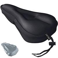 Zacro Bike Seat Cushion Cover - Gel Padded Bike Seat Cover for Men Women, Extra Soft Exercise Bicycle Seat Compatible with Peloton, Outdoor & Indoor