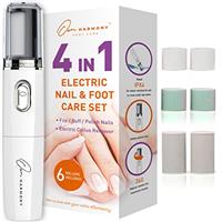 Electric Foot File Callus Remover & Electronic Nail File (4 in 1) Best Mani Pedi Tools - Perfect Professional Manicure & Pedicure Care Set by Own Harmony
