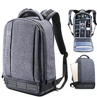 K&F Concept Camera Backpack Professional DSLR Camera Bag Waterproof Photography Bag for DSLR Cameras 15 inch with Laptop/Tripod/Lenses Large Capacity Bag