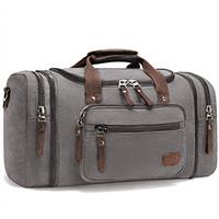 Canvas Duffle Bags,Fresion New Two Side Pockets for Extensions for Unisex Weekend Daypack Large Holdall Travel Bag