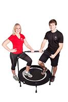 Maximus Bounce & Burn Folding Indoor Mini Trampoline Rebounder for Adults. Fun Way to Lose Weight, Stay Healthy & Get FIT! Plus Exercise Workout DVD | Handle Bar & Bounce Counter | New 2023 Model