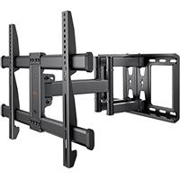 TV Wall Bracket, Tilt Swivel TV Mount Max.VESA 600x400mm for 37-70 Inch LED LCD Plasma Flat& Curved Screens up to 60kg, Includes 1.8m HDMI Cable, Bubble Level,Cable Ties