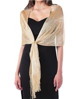 DiaryLook Womens Evening Wrap Stole Shawl for Dresses Sparkling Metallic Shawls for Wedding, Parties, Bridesmaid, Prom Scarf