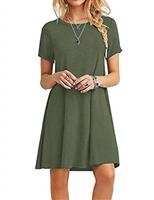 MOLERANI Summer Dresses for Women UK Casual T-Shirt Dress Short Sleeve Ladies Beach Dress