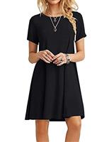 MOLERANI Summer Dresses for Women UK Casual T-Shirt Dress Short Sleeve Ladies Beach Dress