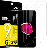 NEW'C 3x for iPhone 15 Plus Screen Protector (6.7 inches)+ 3x Camera Lens Protector, Sensor Protection, Case Friendly Tempered Glass Film + Dust Plug- Easy installation tool include