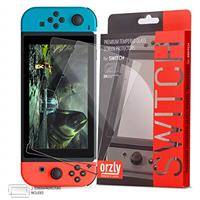 Orzly Glass Screen Protectors compatible with Nintendo Switch Premium Tempered Glass Screen Protector TWIN PACK [2x Screen Guards - 0.24mm] for 6.2 Inch Tablet Screen on Nintendo Switch Console