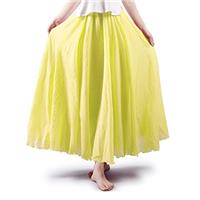 Phorecys Women's Bohemian Elastic Waist Band Long Maxi A-Line Cotton Casual Boho Skirt