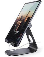 Lamicall Tablet Stand, Adjustable Tablet Holder - Desktop Stand Dock Compatible with New 2024 iPad Pro 9.7, 10.5, 11, 12.9, 13, iPad Air mini 2 3 4 5 6, Switch, Samsung Tab, other Tablets - Rose Gold