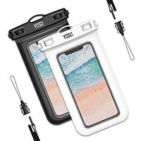 YOSH IPX8 Waterproof Phone Case, 2-Pack Underwater Phone Pouch Dry Bag for Swimming Raining Dustproof for iPhone 15 14 13 12 11 XS XR X 8, Samsung S23 S22 Huawei P30 Xiaomi up to 7.0"-Green&Orange