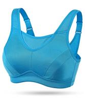 WingsLove Women's High Impact Sports Bra High Support Wireless Adjustable Plus Size for Large Breasts