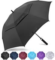 ZOMAKE Large Golf Umbrella Windproof Strong 50/54/62/68 Inch - Big Golfing Umbrellas Double Canopy Vented For Men - Extra Large Oversize Umberella's With Strap