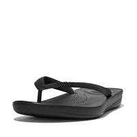 FitFlop iQushion Women's Ergonomic Flip Flops With Toe Separator - Black
