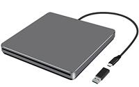 NOLYTH USB 3.0 Type-C Portable CD DVD RW/ROM Drive Player External Disk Burner Writer Reader Slim Optical Drive for Laptop Mac PC Windows 11 MacBook Apple Desktop