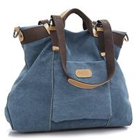 LOSMILE Women's handbag, Canvas large Totes Shoulder Bag Hobo Bags.(Burgundy)