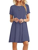MOLERANI Summer Dresses for Women UK Casual T-Shirt Dress Short Sleeve Ladies Beach Dress