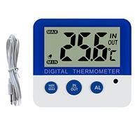 Gellvann Digital Freezer/Fridge Thermometer with Magnet and Stander, LED Alarm Indicator, Max/Min Freezer Thermometer for Kitchen Home