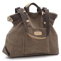 LOSMILE Women's handbag, Canvas large Totes Shoulder Bag Hobo Bags.(Burgundy)