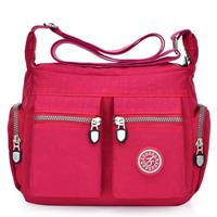 Women's Casual Multi Pocket Nylon Cross Body Shoulder Bag Me