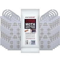 ENTOPEST -10 PACK Moth Killer Traps Kit | Premium Clothes Moth Traps | Moth Repellent For Wardrobe| Carpet Moth Treatment | Trap Kit -10 Holders & 10 Refill Pads | PHEROMONE Moth traps