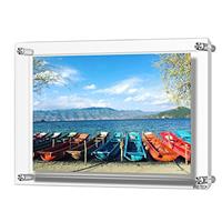 Acrylic Photo Frames, Clear Double Sided Magnetic Picture Frame, Desktop Frameless Postcard Display