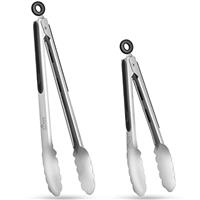 HOTEC Stainless Steel Kitchen Tongs Set