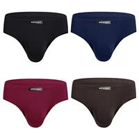 wirarpa Men's Modal Briefs Underwear Soft Microfibre Underpants No Front Silky Touch Slips Covered Waistband Multipack