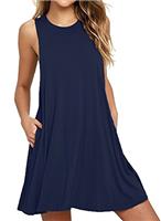 PCEAIIH Women's Casual Sleeveless Maxi Dress Loose Long Dres