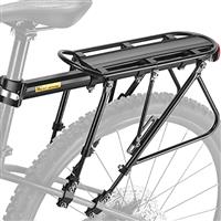 West Biking Bike Pannier Rack, 100KG Solid Bearing Bike Rack for Pannier Bags, Aluminum Alloy Mountain Bike Rear Rack Adjustable Bike Carrier Rack, Quick Release Rear Bike Rack Bike Accessories