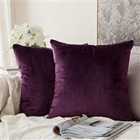 MIULEE Velvet Cushion Covers Soft Decorative Square Throw Pillow Case Pillowcases for Livingroom Sofa Bedroom with Invisible Zipper