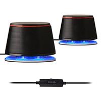 Sanyun SW102 Computer Speakers, 5Wx2, Deep Bass in Small Body, Stereo 2.0 USB Powered 3.5mm Aux Multimedia Speakers, Built-in Bottom Bass Radiators, PC Laptop Desktop Speakers