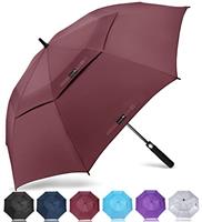 ZOMAKE Large Golf Umbrella Windproof Strong 50/54/62/68 Inch - Big Golfing Umbrellas Double Canopy Vented For Men - Extra Large Oversize Umberella's With Strap