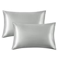 Bedsure Satin Pillowcase for Hair and Skin - Similar to Silk Pillowcase, Pillow Cases 2 Pack with Envelope Closure, Gifts for Women, Queen & Standard Size 50 x 75 cm