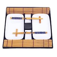 EXZACT Sushi Plate Set 10pcs - 2 x Sushi Plates, 2 x Dip Bow