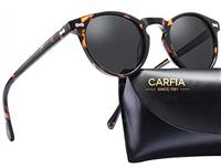 CARFIA Mens Sunglasses Polarised Vintage Eyewear UV400 Protection for Driving Travel