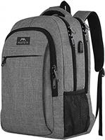 MATEIN Travel Laptop Backpack, Work Bag Lightweight Laptop Bag with USB Charging Port, Anti Theft Business Backpack, Water Resistant School Rucksack Gift for Men and Women
