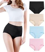 wirarpa Ladies Knickers Cotton Full Briefs High Waisted Underwear Panties for Women Multipack