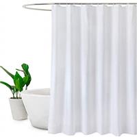 EurCross White Polyester Shower Curtain Mould proof, Water repellant
