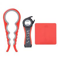 Latest Jar Opener and Bottle Opener with Silicone Jar Gripper to Remove Stubborn Lids, Pull Tabs and Bottles-Designed for Weak Hands,Seniors, Arthritis - Ideal for Elderly and Women